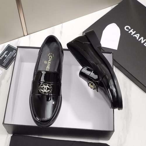 Cheap Chanel Leather Shoes For Women #1245873 Replica Wholesale [$96.00 USD] [ITEM#1245873] on Replica Chanel Leather Shoes