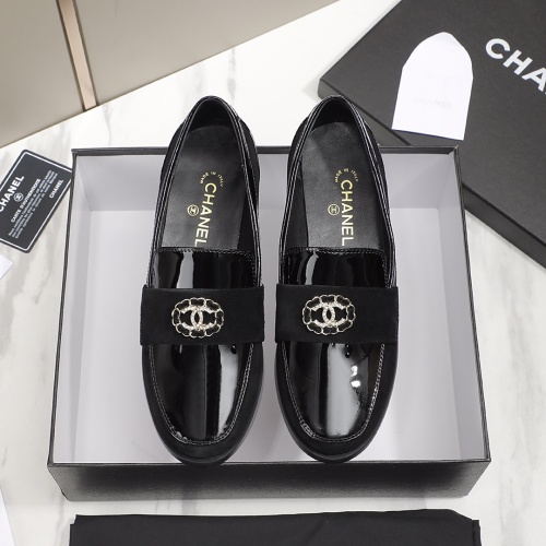 Cheap Chanel Leather Shoes For Women #1245874 Replica Wholesale [$96.00 USD] [ITEM#1245874] on Replica Chanel Leather Shoes