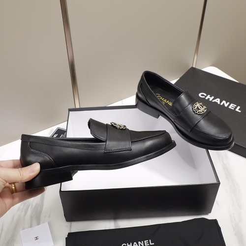 Cheap Chanel Leather Shoes For Women #1245875 Replica Wholesale [$96.00 USD] [ITEM#1245875] on Replica Chanel Leather Shoes