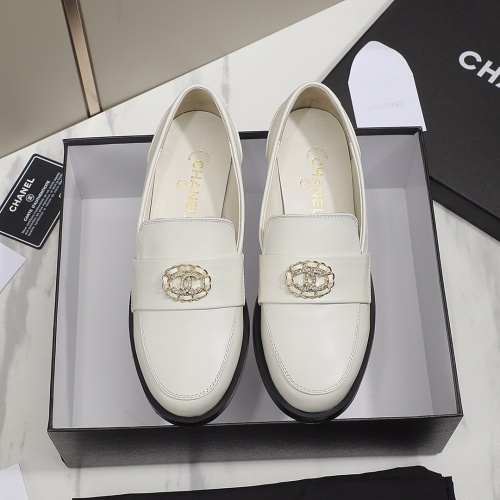 Cheap Chanel Leather Shoes For Women #1245878 Replica Wholesale [$96.00 USD] [ITEM#1245878] on Replica Chanel Leather Shoes