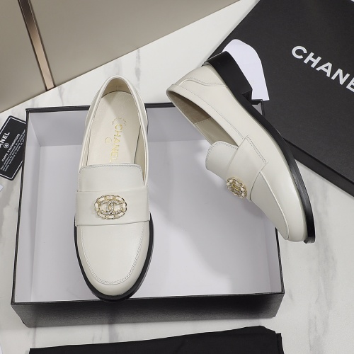 Cheap Chanel Leather Shoes For Women #1245878 Replica Wholesale [$96.00 USD] [ITEM#1245878] on Replica Chanel Leather Shoes