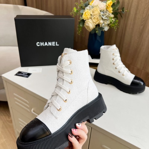 Cheap Chanel Boots For Women #1245897 Replica Wholesale [$105.00 USD] [ITEM#1245897] on Replica Chanel Boots