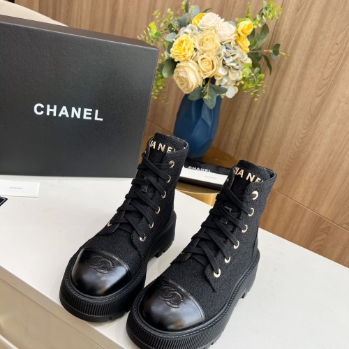 Cheap Chanel Boots For Women #1245901 Replica Wholesale [$105.00 USD] [ITEM#1245901] on Replica Chanel Boots