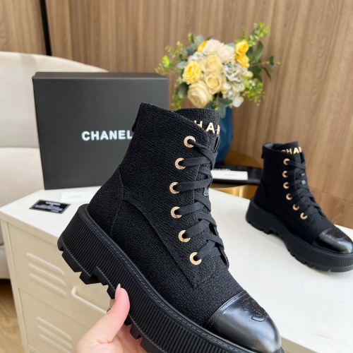 Cheap Chanel Boots For Women #1245901 Replica Wholesale [$105.00 USD] [ITEM#1245901] on Replica Chanel Boots