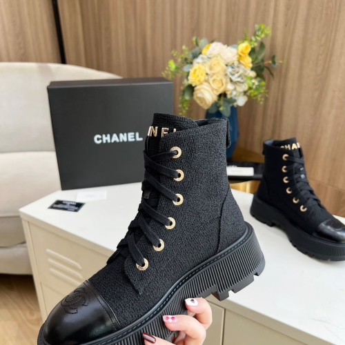 Cheap Chanel Boots For Women #1245901 Replica Wholesale [$105.00 USD] [ITEM#1245901] on Replica Chanel Boots