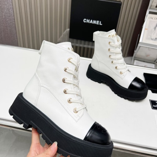 Cheap Chanel Boots For Women #1245902 Replica Wholesale [$105.00 USD] [ITEM#1245902] on Replica Chanel Boots