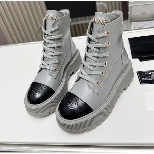 Cheap Chanel Boots For Women #1245903 Replica Wholesale [$105.00 USD] [ITEM#1245903] on Replica Chanel Boots