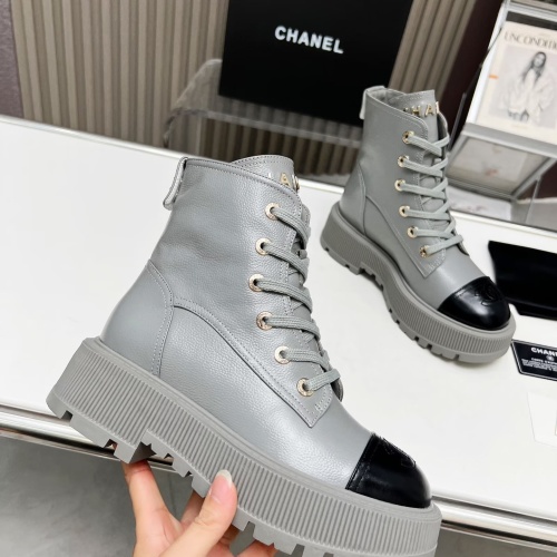 Cheap Chanel Boots For Women #1245903 Replica Wholesale [$105.00 USD] [ITEM#1245903] on Replica Chanel Boots