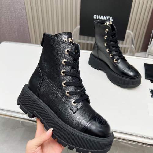 Cheap Chanel Boots For Women #1245904 Replica Wholesale [$105.00 USD] [ITEM#1245904] on Replica Chanel Boots