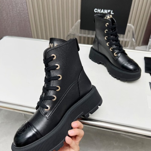 Cheap Chanel Boots For Women #1245904 Replica Wholesale [$105.00 USD] [ITEM#1245904] on Replica Chanel Boots