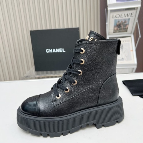 Cheap Chanel Boots For Women #1245904 Replica Wholesale [$105.00 USD] [ITEM#1245904] on Replica Chanel Boots