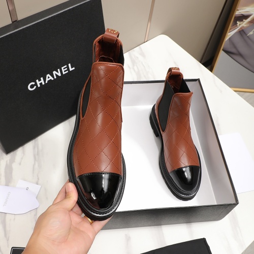 Cheap Chanel Boots For Women #1245914 Replica Wholesale [$112.00 USD] [ITEM#1245914] on Replica Chanel Boots