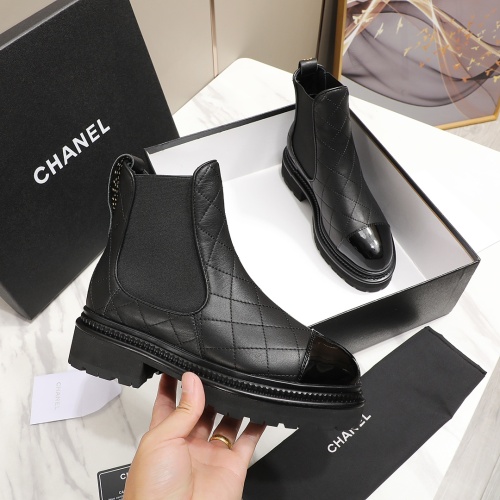 Cheap Chanel Boots For Women #1245915 Replica Wholesale [$112.00 USD] [ITEM#1245915] on Replica Chanel Boots