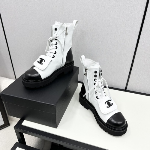 Cheap Chanel Boots For Women #1245930 Replica Wholesale [$132.00 USD] [ITEM#1245930] on Replica Chanel Boots