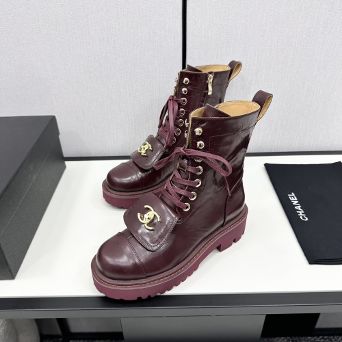 Cheap Chanel Boots For Women #1245934 Replica Wholesale [$132.00 USD] [ITEM#1245934] on Replica Chanel Boots