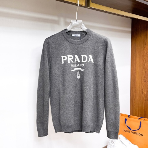 Cheap Prada Sweater Long Sleeved For Men #1246245 Replica Wholesale [$72.00 USD] [ITEM#1246245] on Replica Prada Sweater