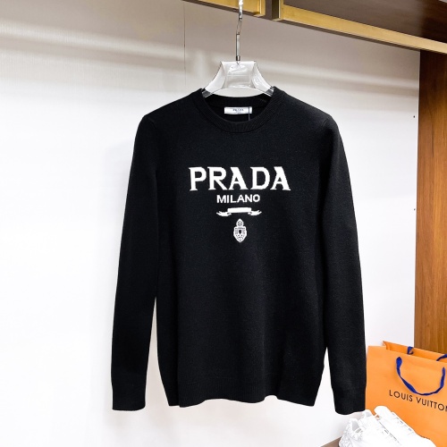 Cheap Prada Sweater Long Sleeved For Men #1246246 Replica Wholesale [$72.00 USD] [ITEM#1246246] on Replica Prada Sweater