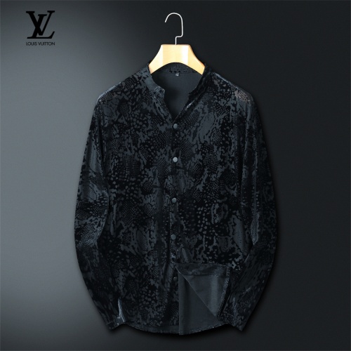 Cheap Louis Vuitton LV Shirts Long Sleeved For Men #1246432 Replica Wholesale [$56.00 USD] [ITEM#1246432] on Replica Louis Vuitton LV Shirts