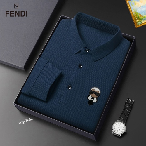 Cheap Fendi T-Shirts Long Sleeved For Men #1247069 Replica Wholesale [$40.00 USD] [ITEM#1247069] on Replica Fendi T-Shirts