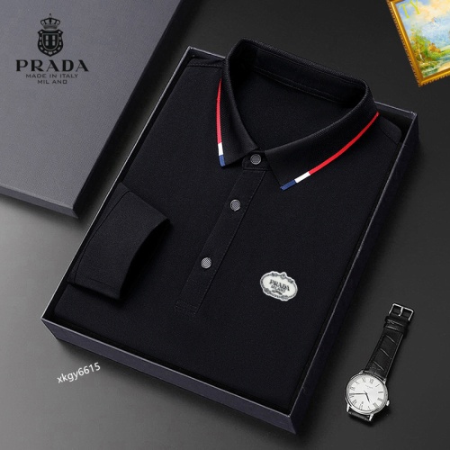 Cheap Prada T-Shirts Long Sleeved For Men #1247148 Replica Wholesale [$40.00 USD] [ITEM#1247148] on Replica Prada T-Shirts