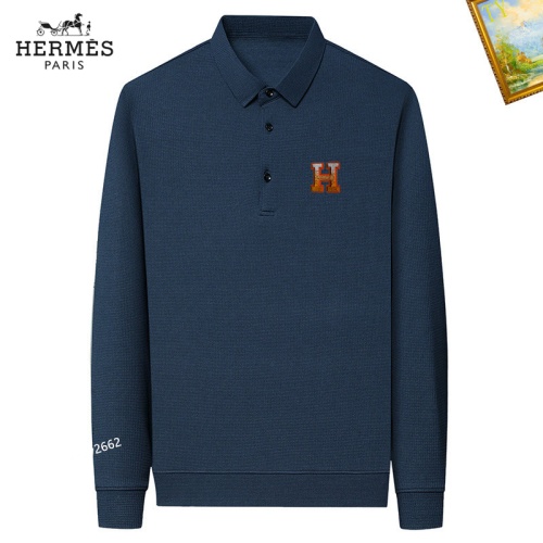 Cheap Hermes T-Shirts Long Sleeved For Men #1247170 Replica Wholesale [$40.00 USD] [ITEM#1247170] on Replica Hermes T-Shirts