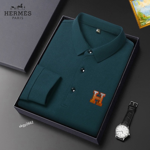 Cheap Hermes T-Shirts Long Sleeved For Men #1247171 Replica Wholesale [$40.00 USD] [ITEM#1247171] on Replica Hermes T-Shirts