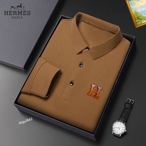 Cheap Hermes T-Shirts Long Sleeved For Men #1247175 Replica Wholesale [$40.00 USD] [ITEM#1247175] on Replica Hermes T-Shirts