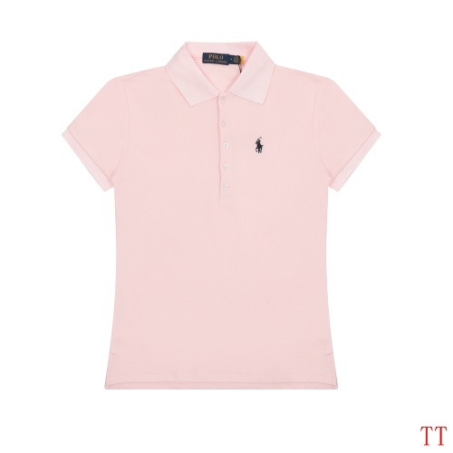 Cheap Ralph Lauren Polo T-Shirts Short Sleeved For Women #1247605 Replica Wholesale [$38.00 USD] [ITEM#1247605] on Replica Ralph Lauren Polo T-Shirts