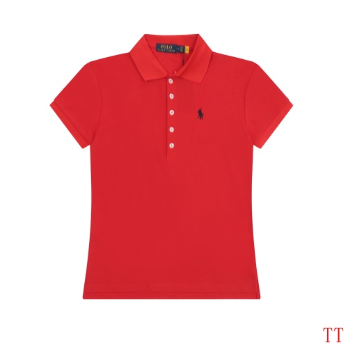 Cheap Ralph Lauren Polo T-Shirts Short Sleeved For Women #1247606 Replica Wholesale [$38.00 USD] [ITEM#1247606] on Replica Ralph Lauren Polo T-Shirts