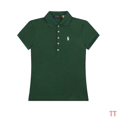 Cheap Ralph Lauren Polo T-Shirts Short Sleeved For Women #1247608 Replica Wholesale [$38.00 USD] [ITEM#1247608] on Replica Ralph Lauren Polo T-Shirts