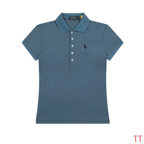 Cheap Ralph Lauren Polo T-Shirts Short Sleeved For Women #1247609 Replica Wholesale [$38.00 USD] [ITEM#1247609] on Replica Ralph Lauren Polo T-Shirts