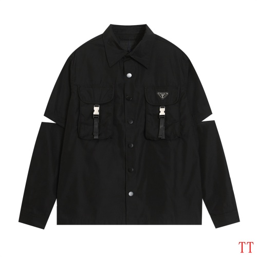 Cheap Prada Jackets Long Sleeved For Men #1247798 Replica Wholesale [$76.00 USD] [ITEM#1247798] on Replica Prada Jackets