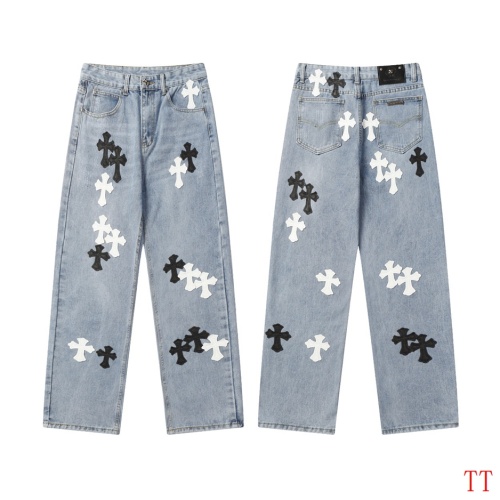 Cheap Chrome Hearts Jeans For Men #1247841 Replica Wholesale [$56.00 USD] [ITEM#1247841] on Replica Chrome Hearts Jeans