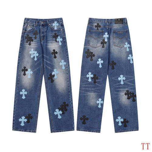 Cheap Chrome Hearts Jeans For Men #1247845 Replica Wholesale [$56.00 USD] [ITEM#1247845] on Replica Chrome Hearts Jeans