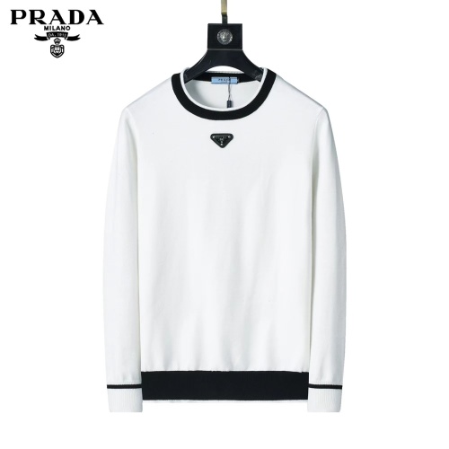 Cheap Prada Sweater Long Sleeved For Men #1247982 Replica Wholesale [$45.00 USD] [ITEM#1247982] on Replica Prada Sweater