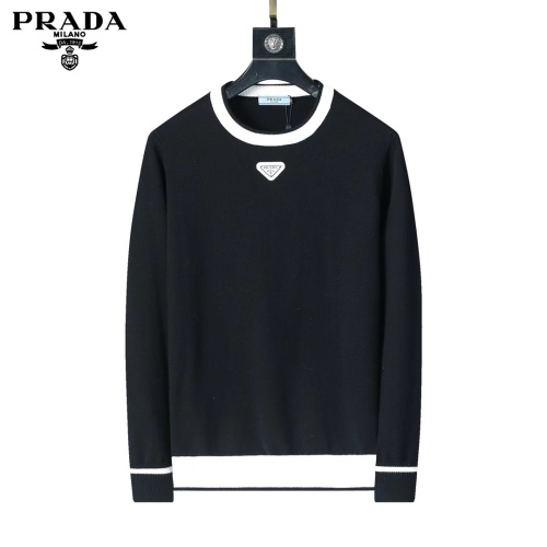 Cheap Prada Sweater Long Sleeved For Men #1247983 Replica Wholesale [$45.00 USD] [ITEM#1247983] on Replica Prada Sweater