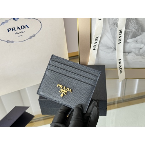 Cheap Prada Card Case In Navy For Women #1248544 Replica Wholesale [$52.00 USD] [ITEM#1248544] on Replica Prada Wallets