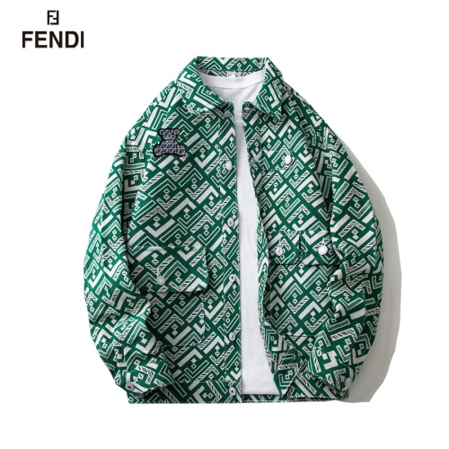 Cheap Fendi Jackets Long Sleeved For Men #1248805 Replica Wholesale [$60.00 USD] [ITEM#1248805] on Replica Fendi Jackets