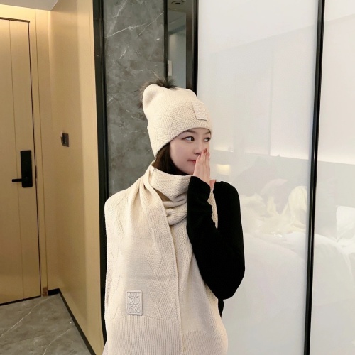 Cheap LOEWE Caps #1249027 Replica Wholesale [$52.00 USD] [ITEM#1249027] on Replica LOEWE Hat and Scarf and Glove Set