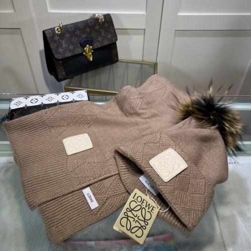 Cheap LOEWE Caps #1249029 Replica Wholesale [$52.00 USD] [ITEM#1249029] on Replica LOEWE Hat and Scarf and Glove Set