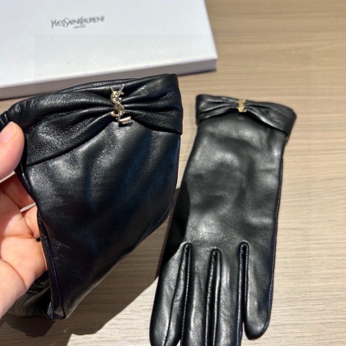 Cheap Yves Saint Laurent Gloves For Women #1249302 Replica Wholesale [$45.00 USD] [ITEM#1249302] on Replica Yves Saint Laurent Gloves