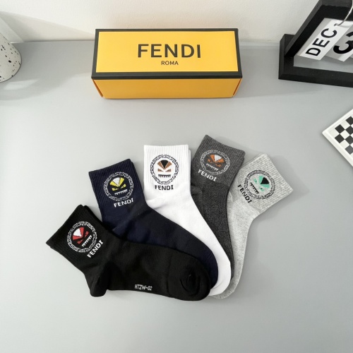 Cheap Fendi Socks #1249544 Replica Wholesale [$27.00 USD] [ITEM#1249544] on Replica Fendi Socks