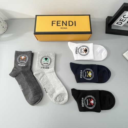 Cheap Fendi Socks #1249544 Replica Wholesale [$27.00 USD] [ITEM#1249544] on Replica Fendi Socks