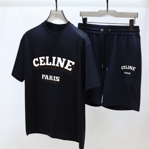 Cheap Celine Tracksuits Short Sleeved For Men #1249632 Replica Wholesale [$52.00 USD] [ITEM#1249632] on Replica Celine Tracksuits