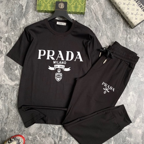 Cheap Prada Tracksuits Short Sleeved For Men #1249646 Replica Wholesale [$64.00 USD] [ITEM#1249646] on Replica Prada Tracksuits