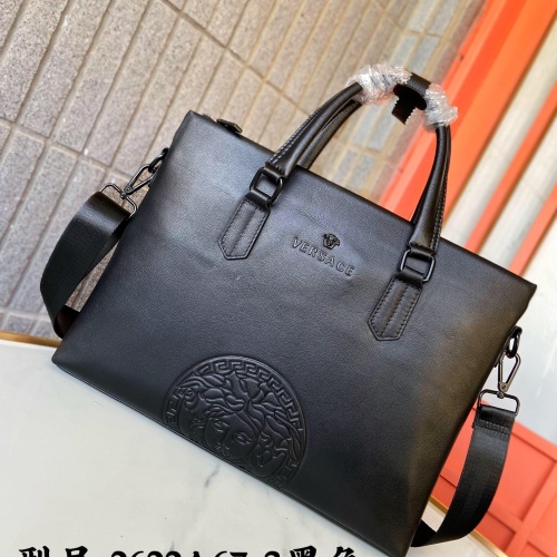 Cheap Versace AAA Man Handbags #1249724 Replica Wholesale [$105.00 USD] [ITEM#1249724] on Replica Versace AAA Man Handbags