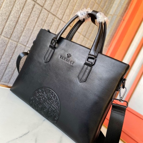 Cheap Versace AAA Man Handbags #1249724 Replica Wholesale [$105.00 USD] [ITEM#1249724] on Replica Versace AAA Man Handbags