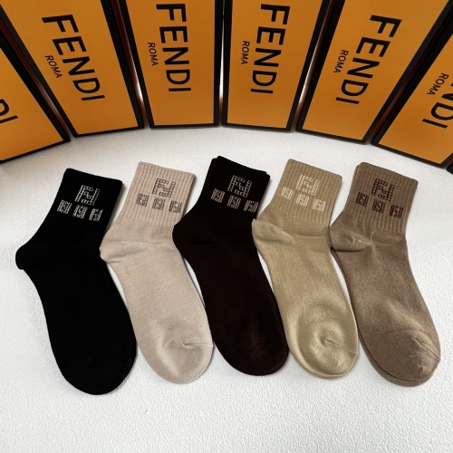 Cheap Fendi Socks #1250324 Replica Wholesale [$27.00 USD] [ITEM#1250324] on Replica Fendi Socks