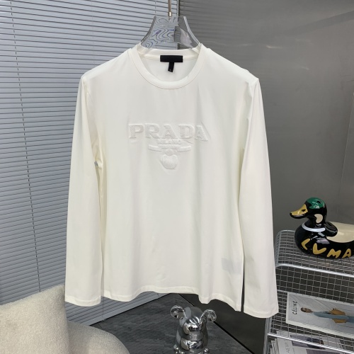 Cheap Prada T-Shirts Long Sleeved For Men #1250735 Replica Wholesale [$48.00 USD] [ITEM#1250735] on Replica Prada T-Shirts