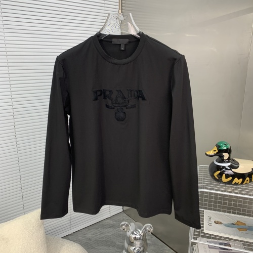 Cheap Prada T-Shirts Long Sleeved For Men #1250736 Replica Wholesale [$48.00 USD] [ITEM#1250736] on Replica Prada T-Shirts